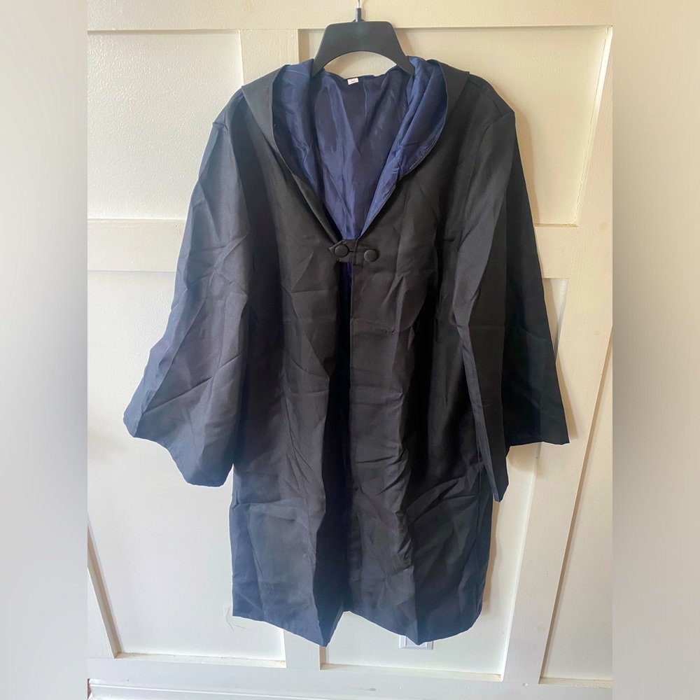 Wizard Robe - black with navy blue inside - brand new - size XL